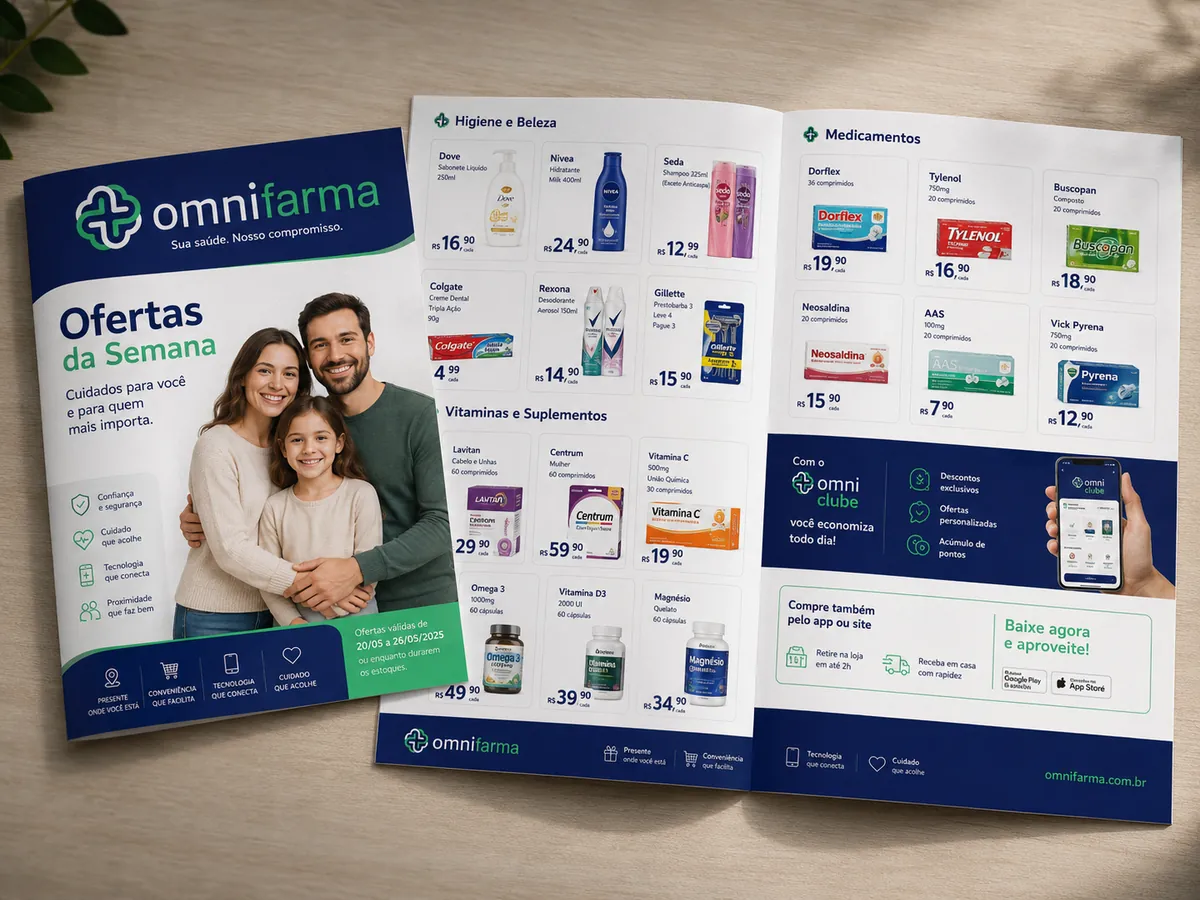 Conceito de tabloide Omnifarma